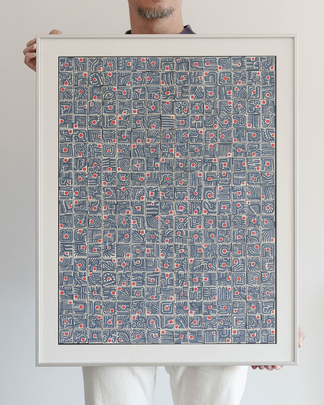 Collage "Mange-Soleil" - 63,5 x 48,3 cm