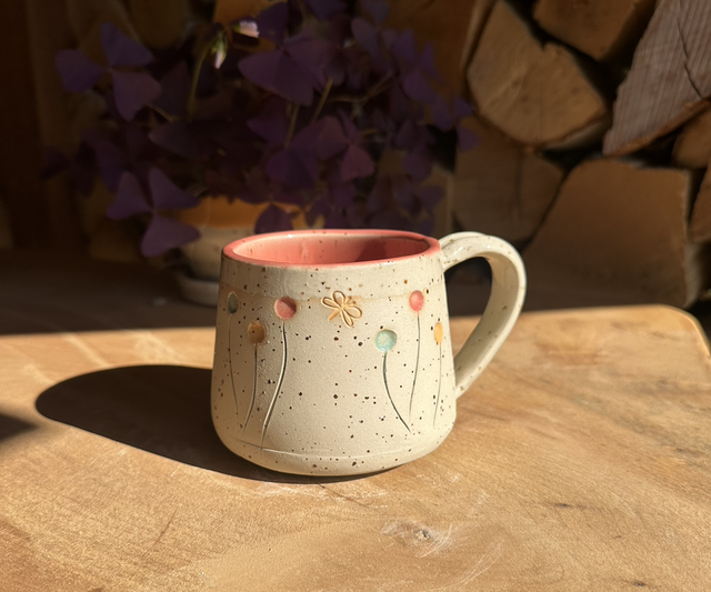 Tasse Blümchen rosa 300 ml 