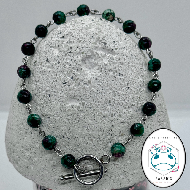 Bracelet en rubis zoïsite