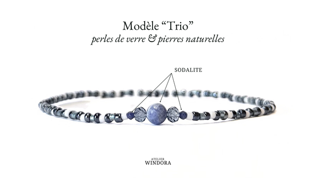 Bracelet | Sodalite Bleue - Trio (C)