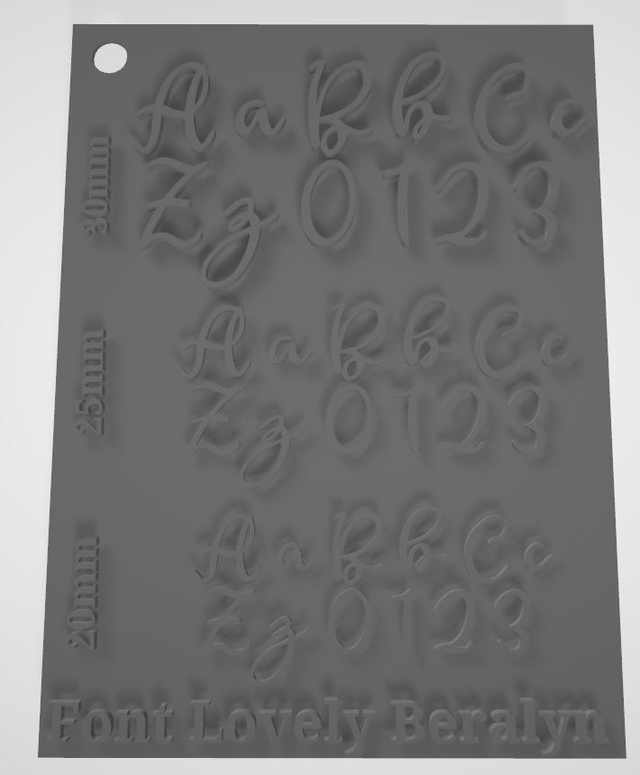 Letterstamps Set 62-teilig Font Lovely Beralyna