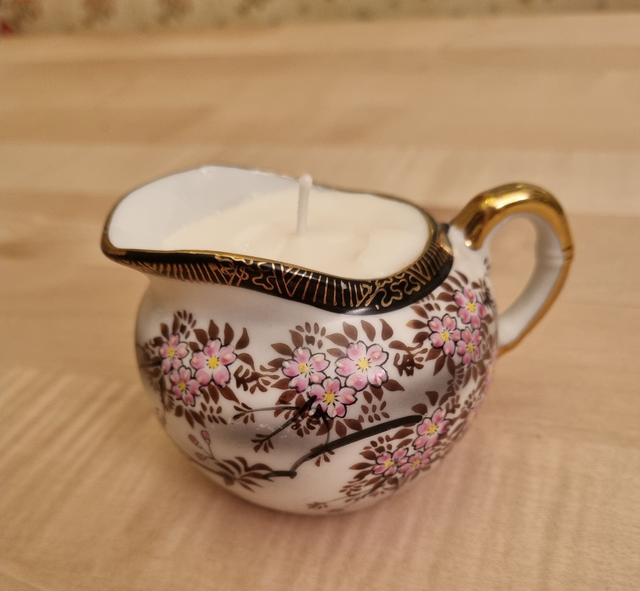 Kerze im Milchkännchen - Unikat