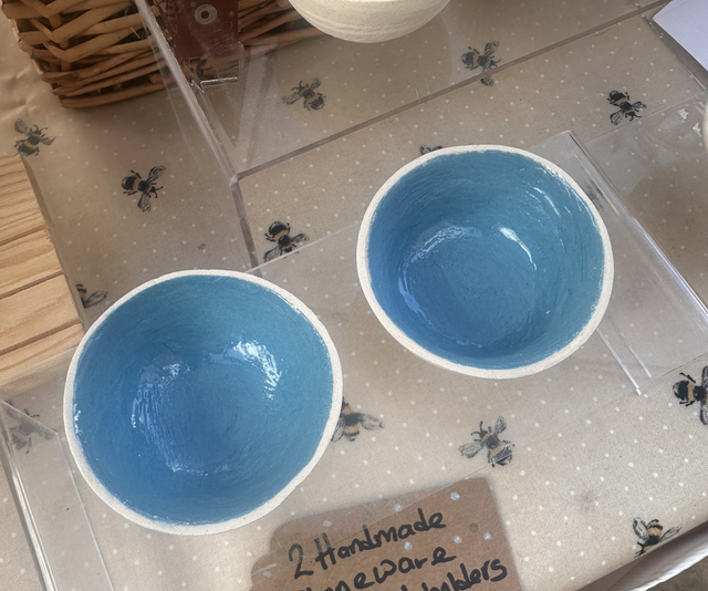 2 x Stoneware Tea Light Holders