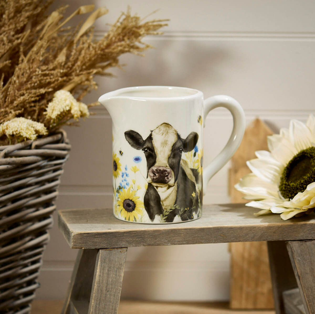 Friesian Cow Ceramic Jug