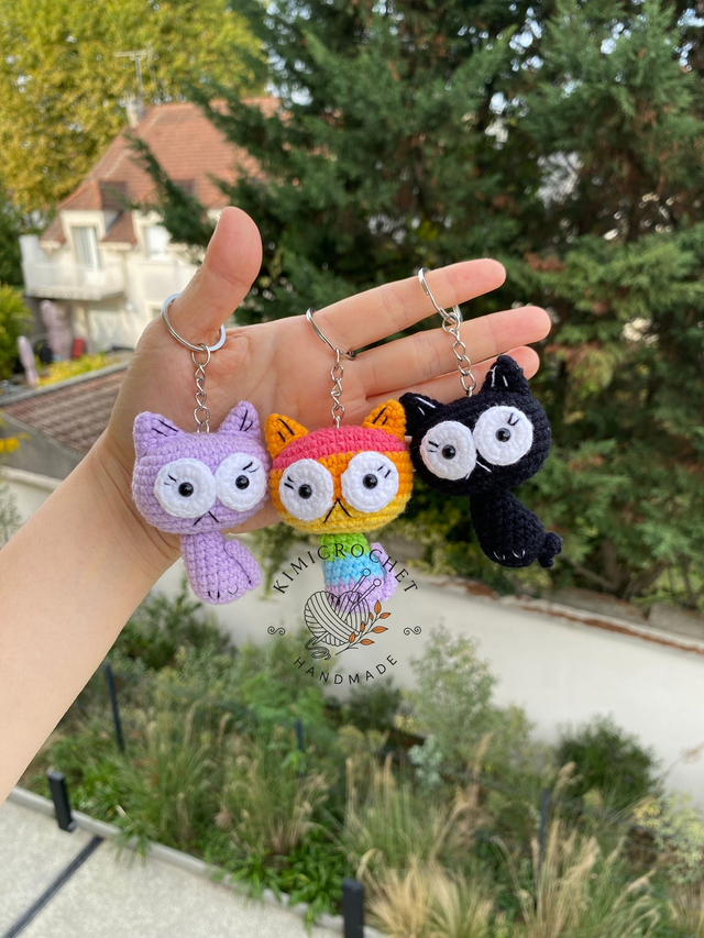 Mini Cute Dull Cat Keychain