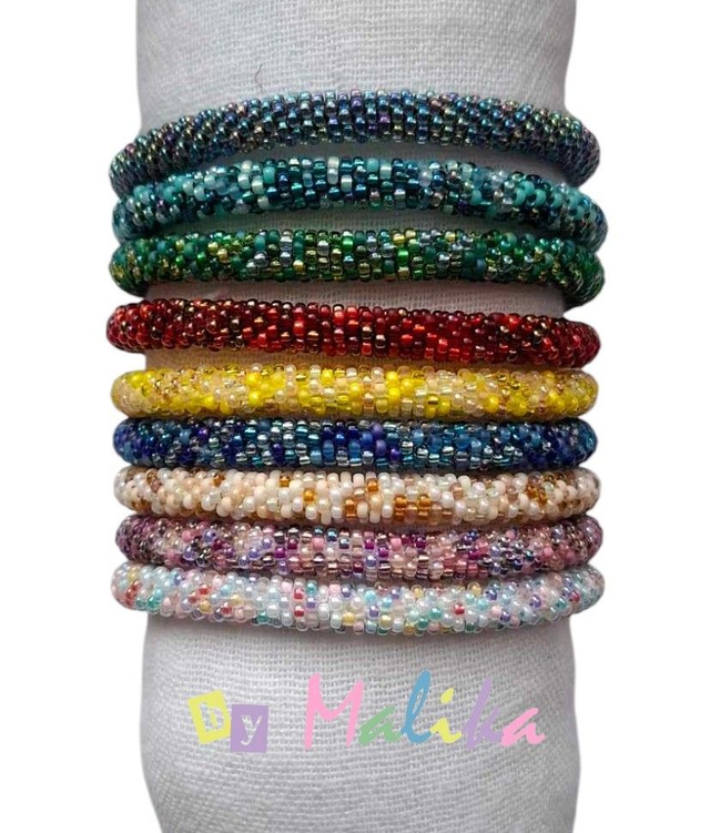 Bracelet Spirale crochet - Confetti