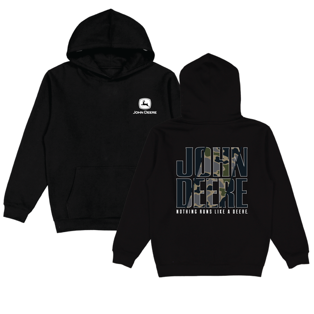 Kapuzensweatshirt Camoflage, schwarz