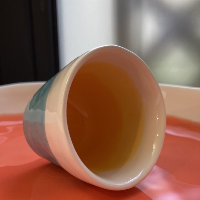 Tasse expresso bleu/jaune 