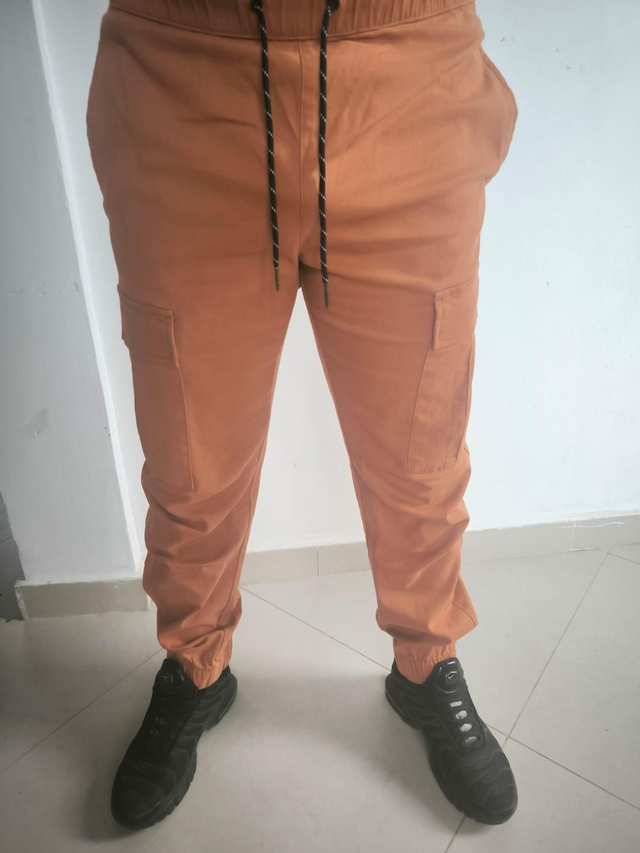 Cargo homme orange 
