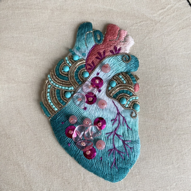 Cadre arche cœur bleu