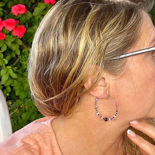 Boucles d’oreilles cristal la vie en rose 