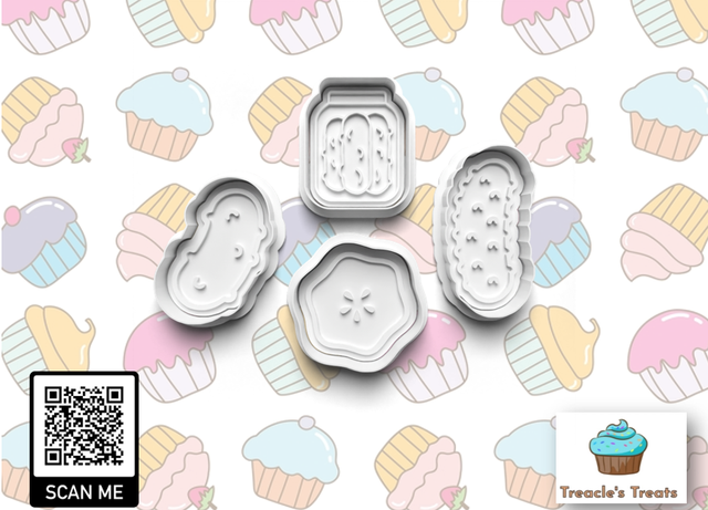 Pickles Fondant/cookie stamps with cutters