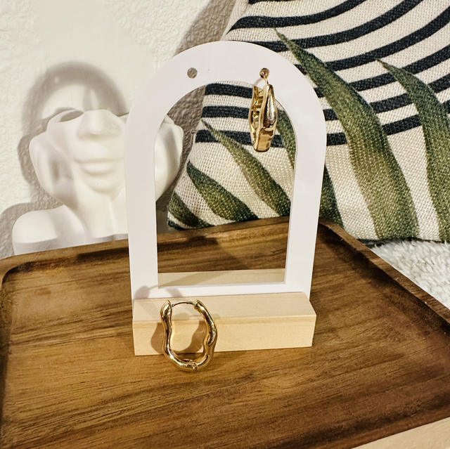 Créoles ondulés dorées 