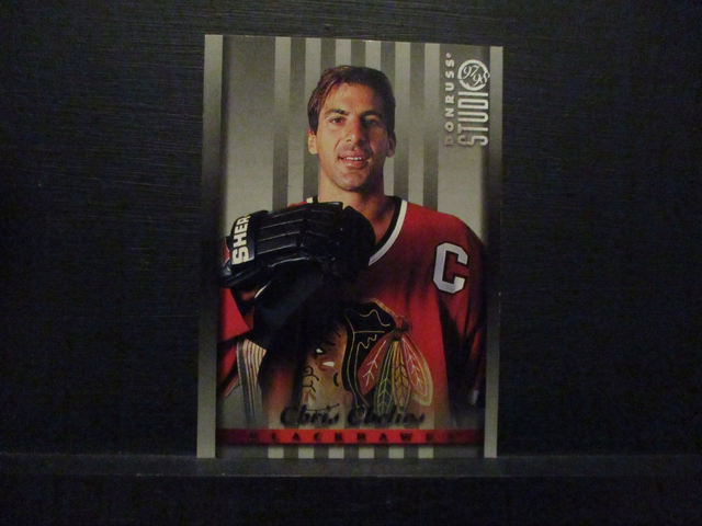 Chris Chelios - NFL 1997 Donruss Studio Ice Hockey Original Trading Card #30