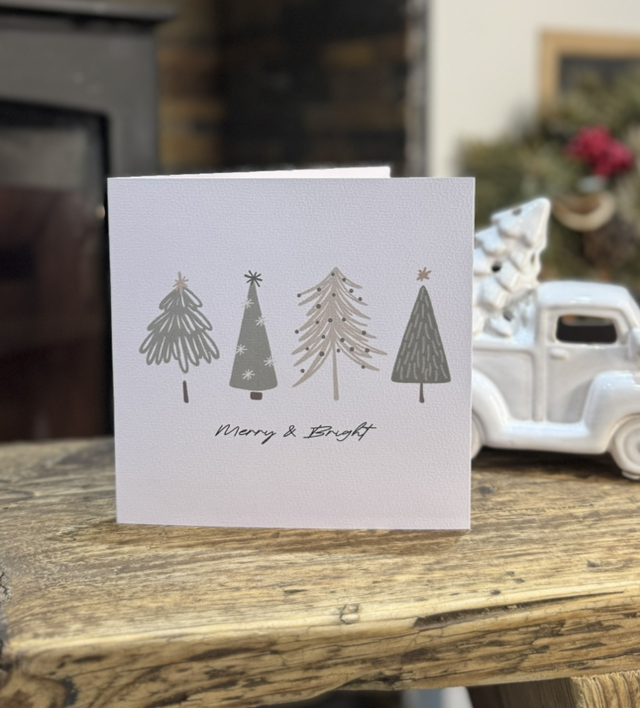 Cosy Christmas Card - Merry &amp; Bright 