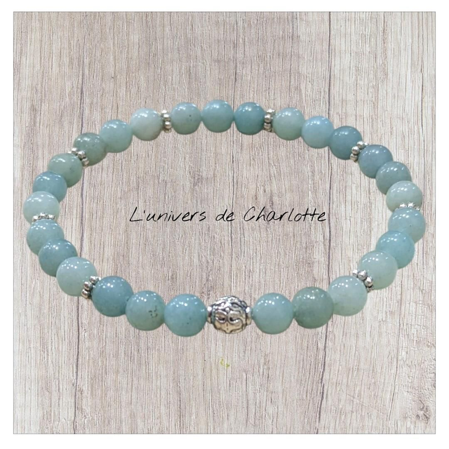 Bracelet "Amazonite" 6mm BR-129