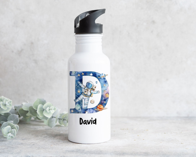 Persoanlised Space Initial Water Bottle