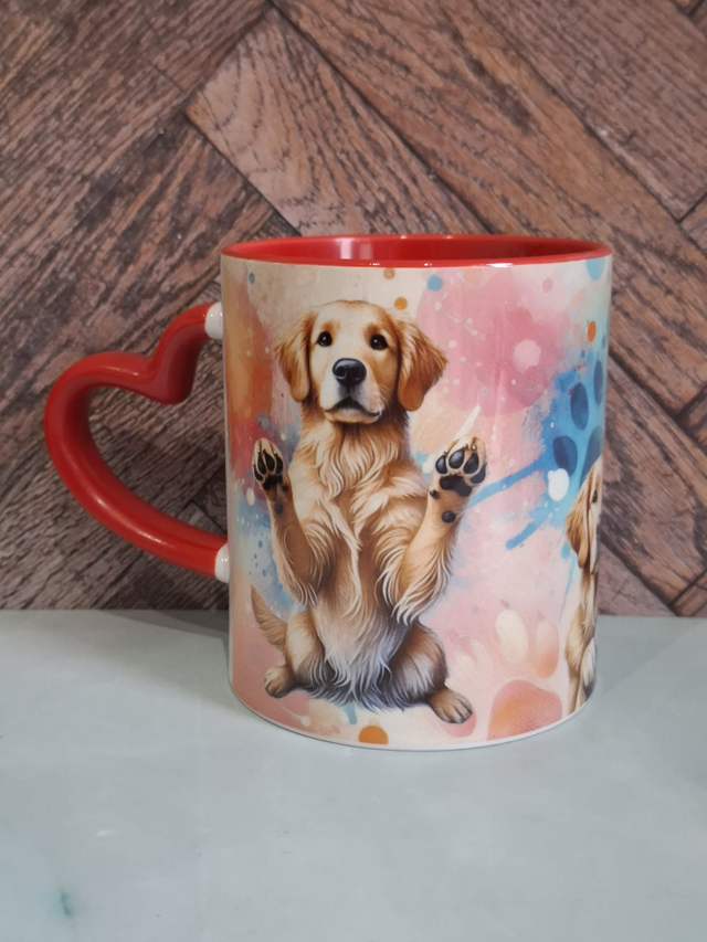 Collection Coloré Mug cœur rouge golden