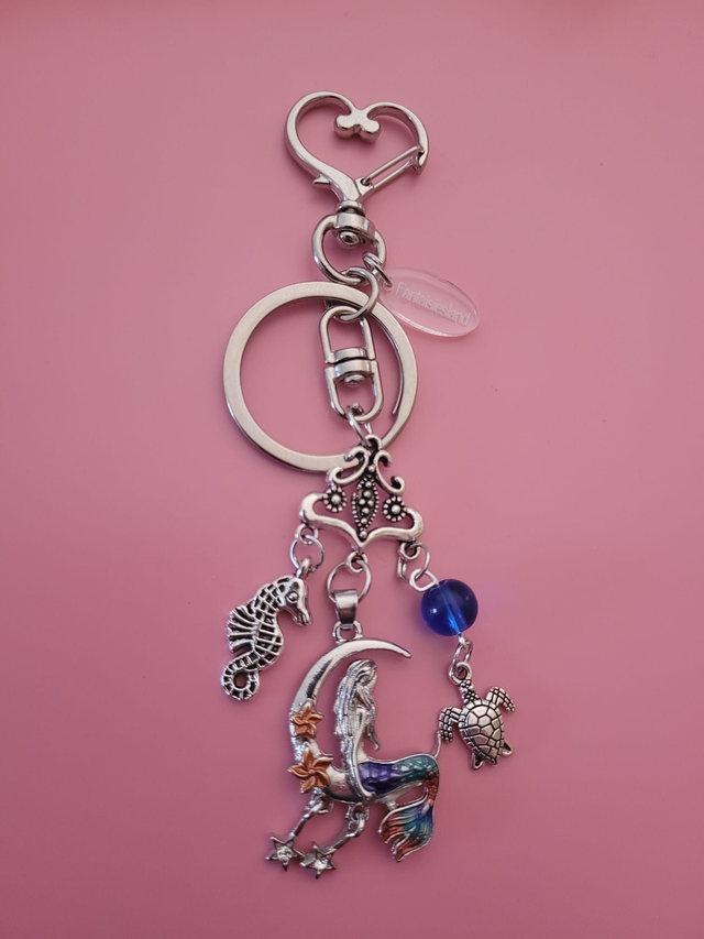 Accroch-clés argenté -  Sirène