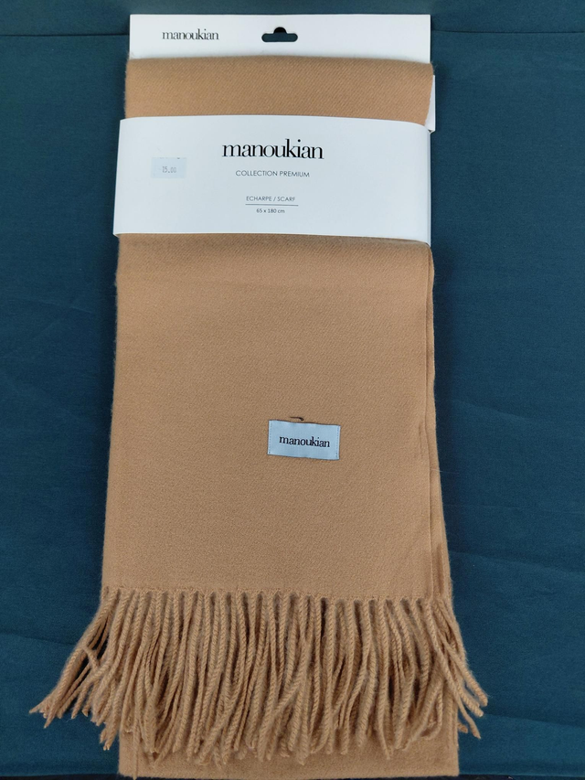 Écharpe Manoukian couleur camel 