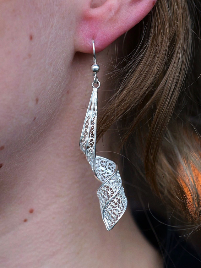 Large Spiral Earrings