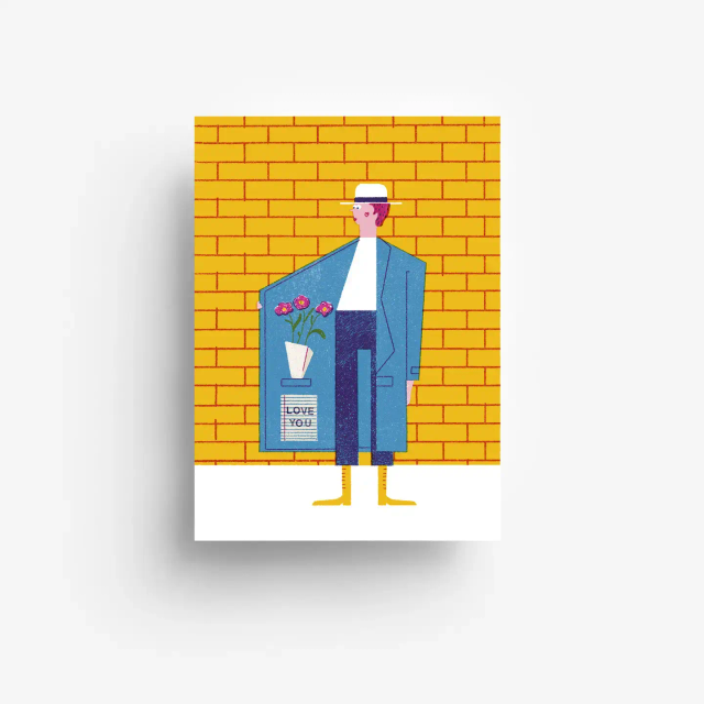 Flower Dealer Ansichtkaart DIN A6