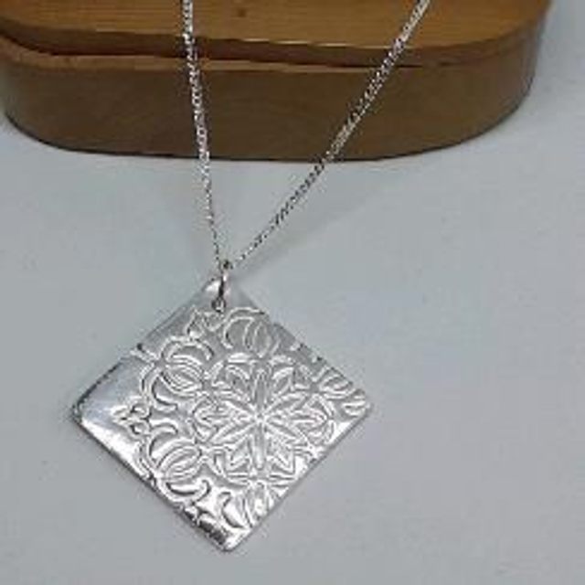 Silver mandala pendant 