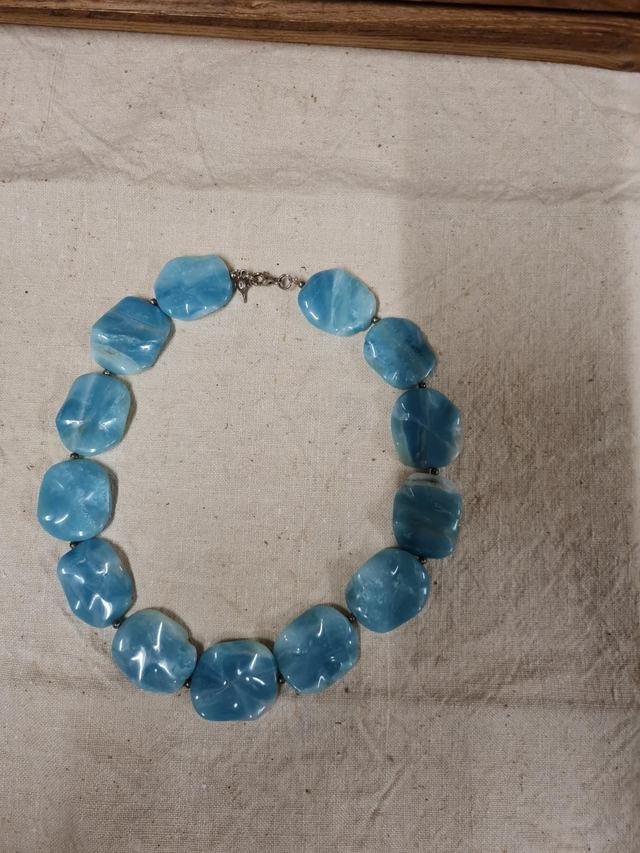 Collier de style aigue marine 