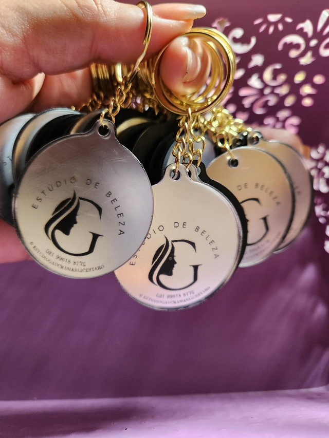 Kit Chaveiro Espelhado Personalizado