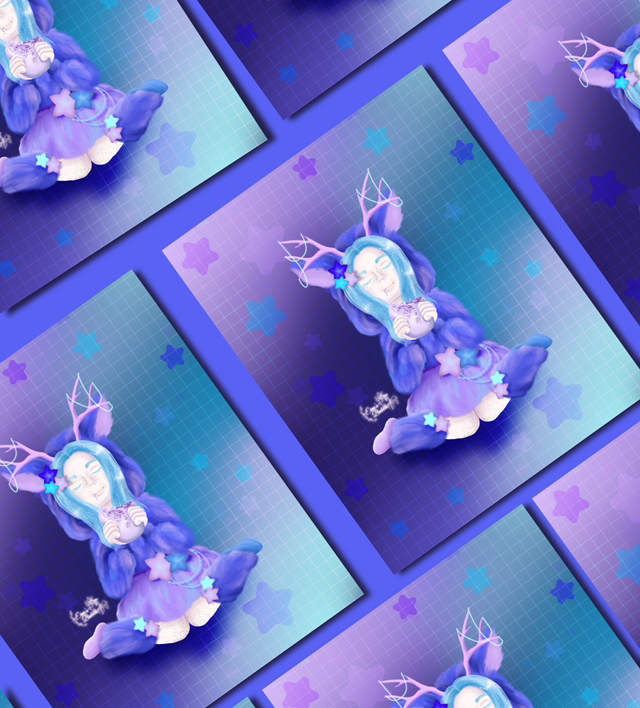 Illustration «  Rainbow fluffy friends » Coco 