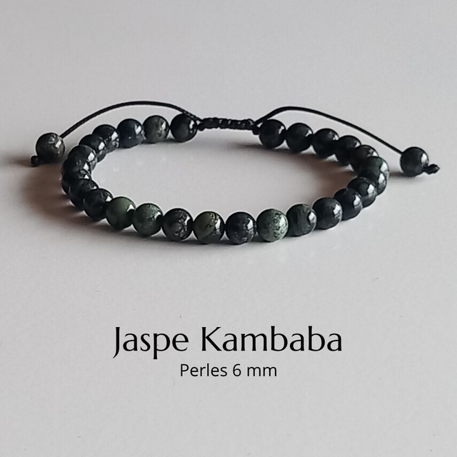 Bracelet ajustable en Jaspe Kambaba