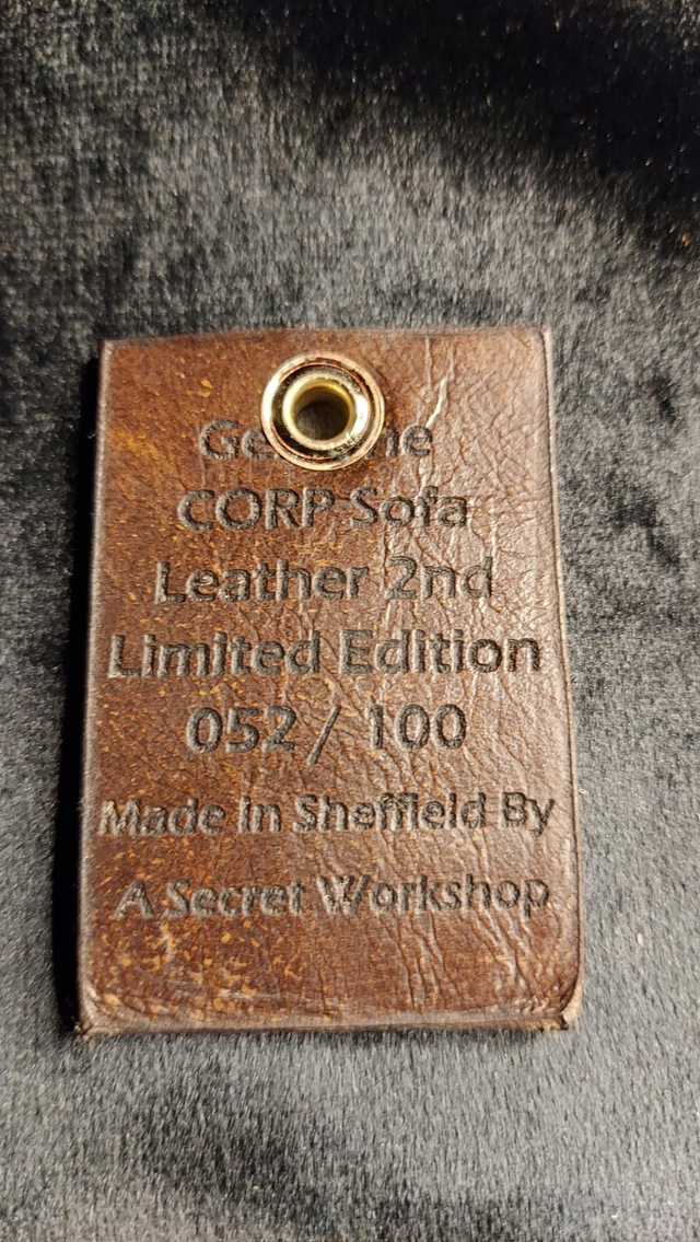 052 / 100 2nd Limited Edition Genuine CORP SOFA Leather Keyring 