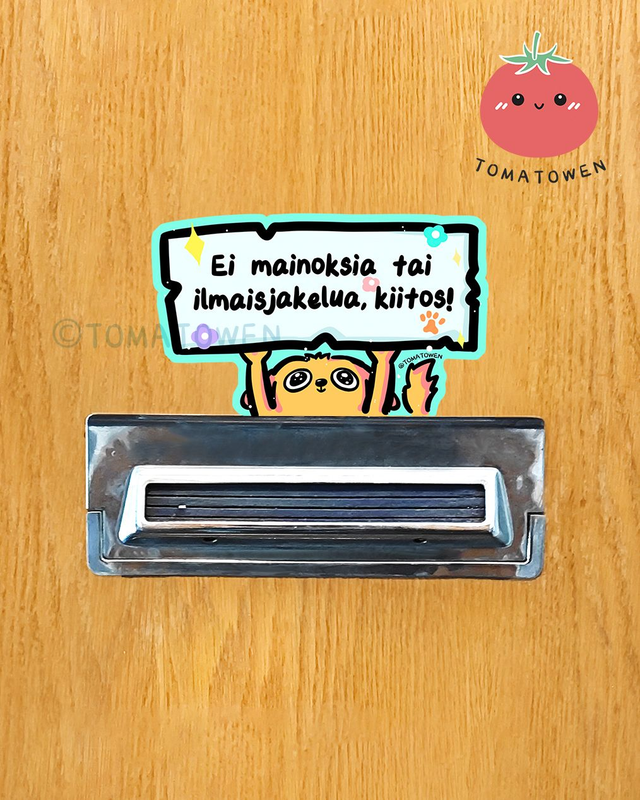 Mailbox vinyl waterproof sticker: yellow dog