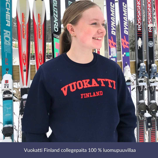 Vuokatti Finland collegepaita, tummansininen
