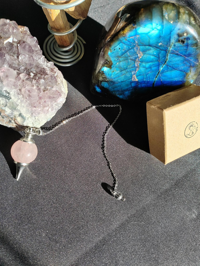 Quartz rose - pendule 