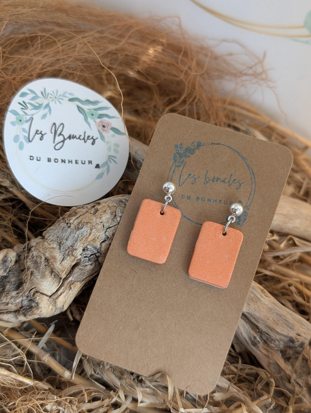 Boucles d&#039;oreilles Anti Gaspi orange ag001