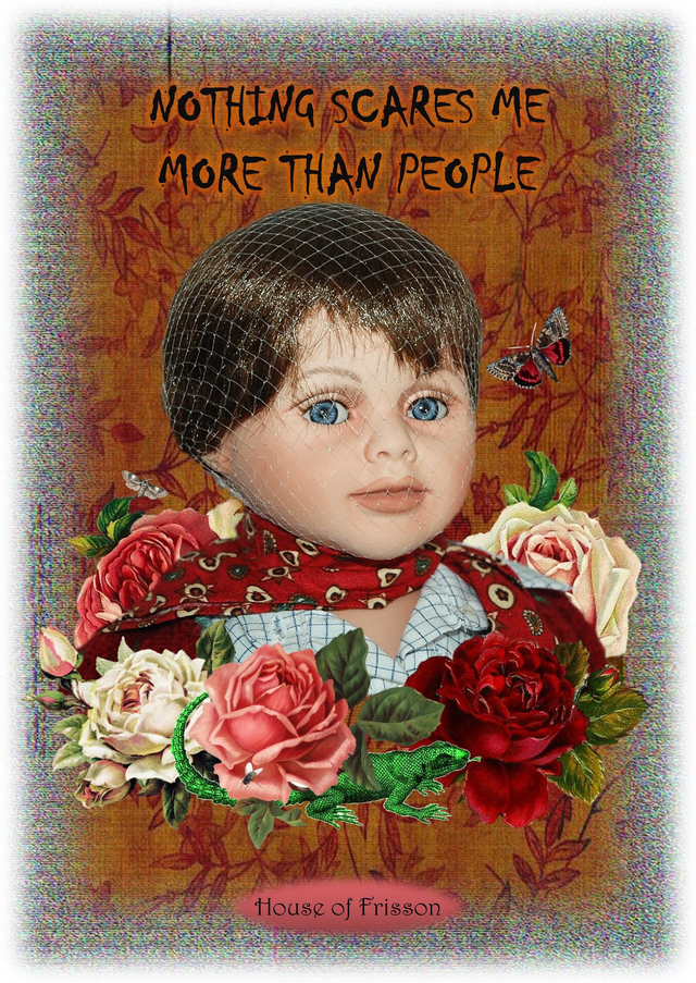 &quot;Nothing Scares Me More Than People&quot; A3 Art Print by House of Frisson