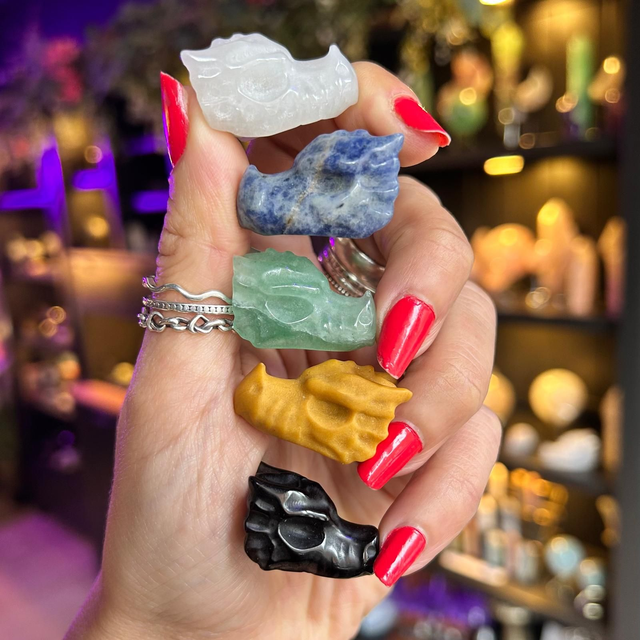 Mini Dragon Head Carving 