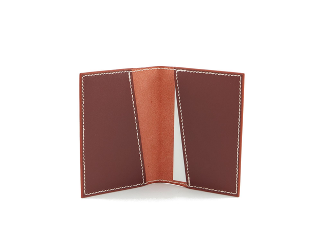 Porte-Cartes MICHI Lie de Vin Fil Blanc