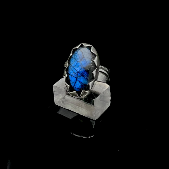 Anillo de Plata con Labradorita Talla 19