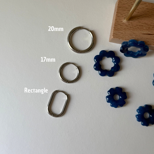 Créoles argentées 17mm