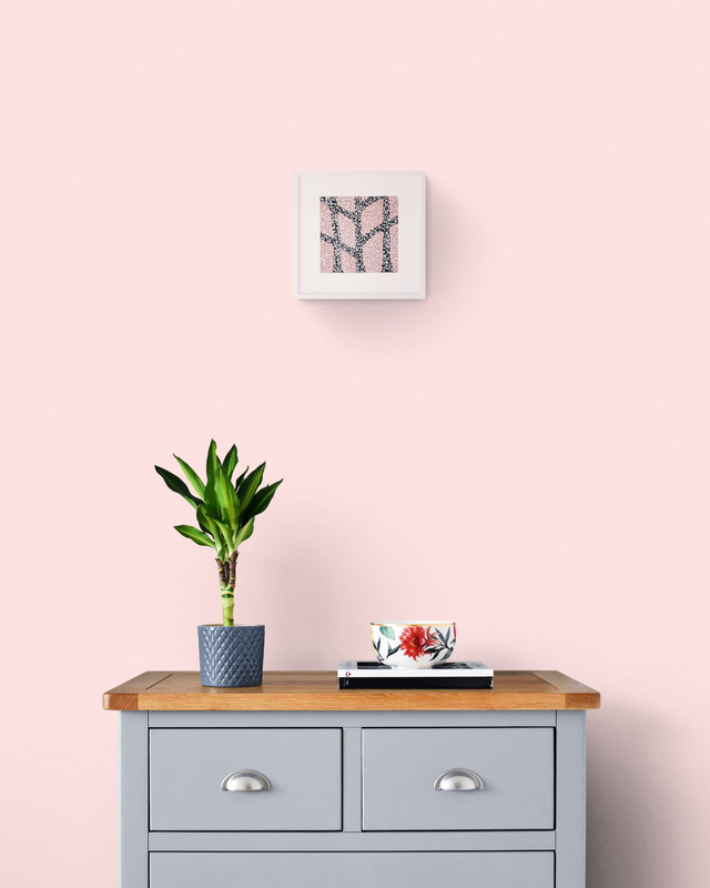 Peinture "Petites ombres et pétales no. 2" - 20 x 20 cm (1)