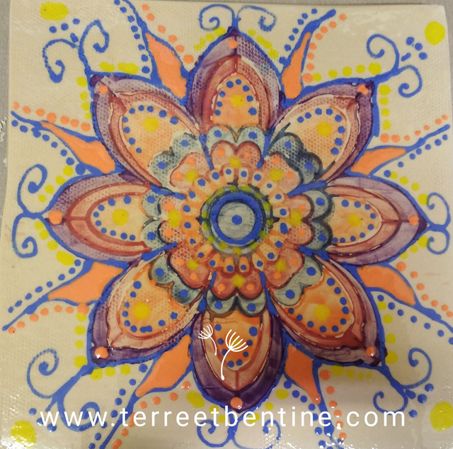 COLLECTION: " Confinement" - Pièce UNIQUE - 15,8  X 15,8 cm