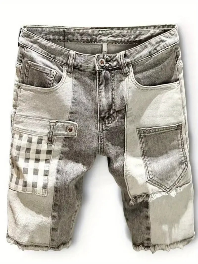 Men's Casual Denim Shorts with Multiple Pockets