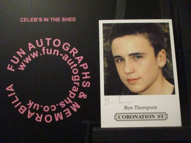 Ben Thompson (Ryan Thompson) Original Coronation Street Pre-Print Cast Card