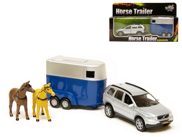 Speelgoed auto - Volvo met paardentrailer