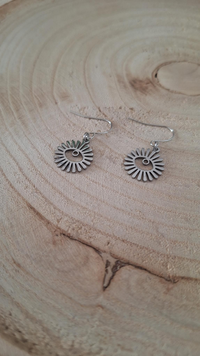 Boucles D&#039;oreilles Œil Soleil Argenté 