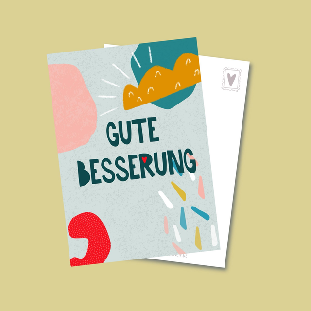Gute Besserung - Postkarte