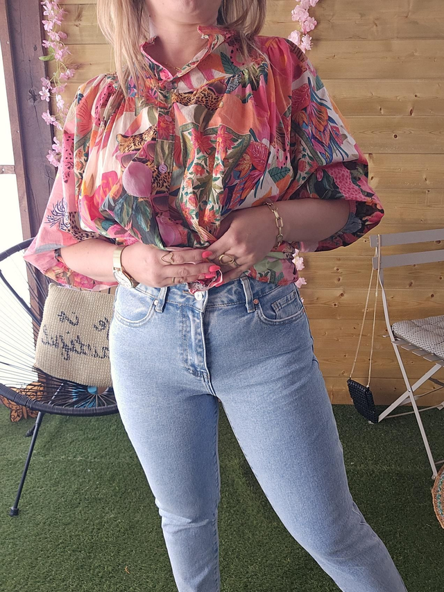 Jean bleu clair Mom Fit