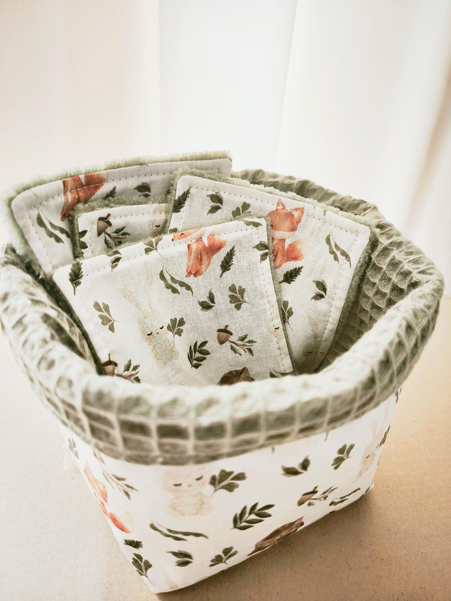 Panière réversible + 4 lingettes lavables